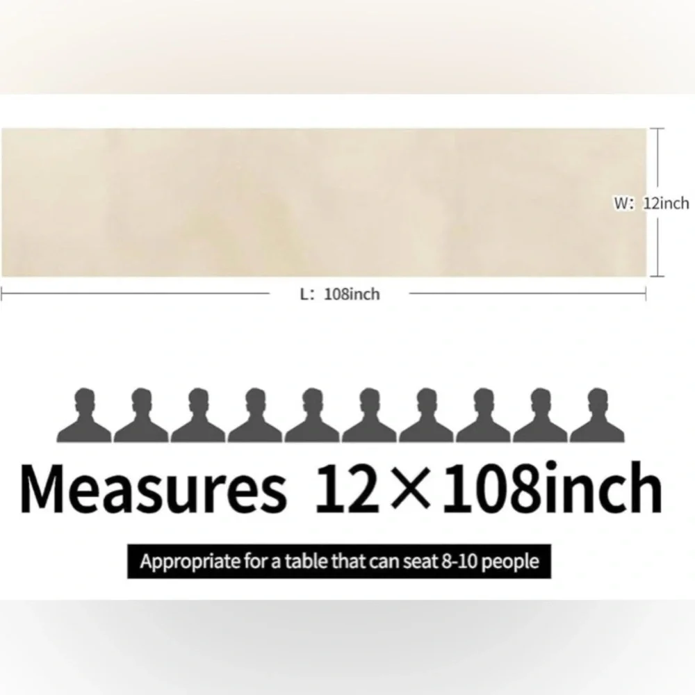 Table Runner 12”x108” in Champagne color. Brand new 10 in a pack.